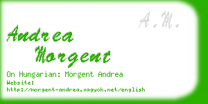 andrea morgent business card